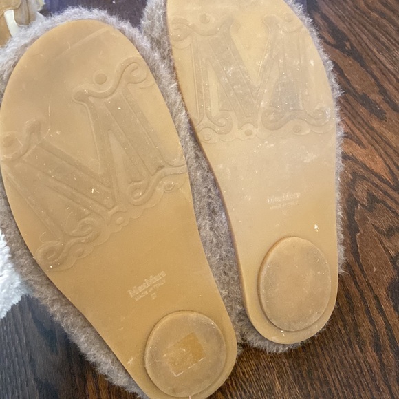 Max Mara MaxMara Teddy Mules 7 37 Slippers Alpaca Natural - Picture 4 of 7